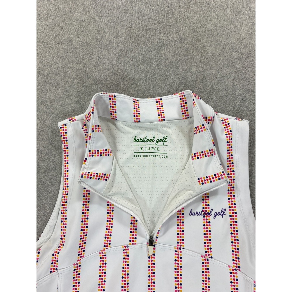 Barstool Sports Sleeveless Golf Shirt (Women's XL) White - Picture 3 of 10